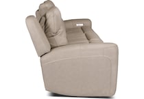 cocoa stone power leather reclining sofa   