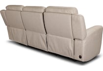 cocoa stone power leather reclining sofa   