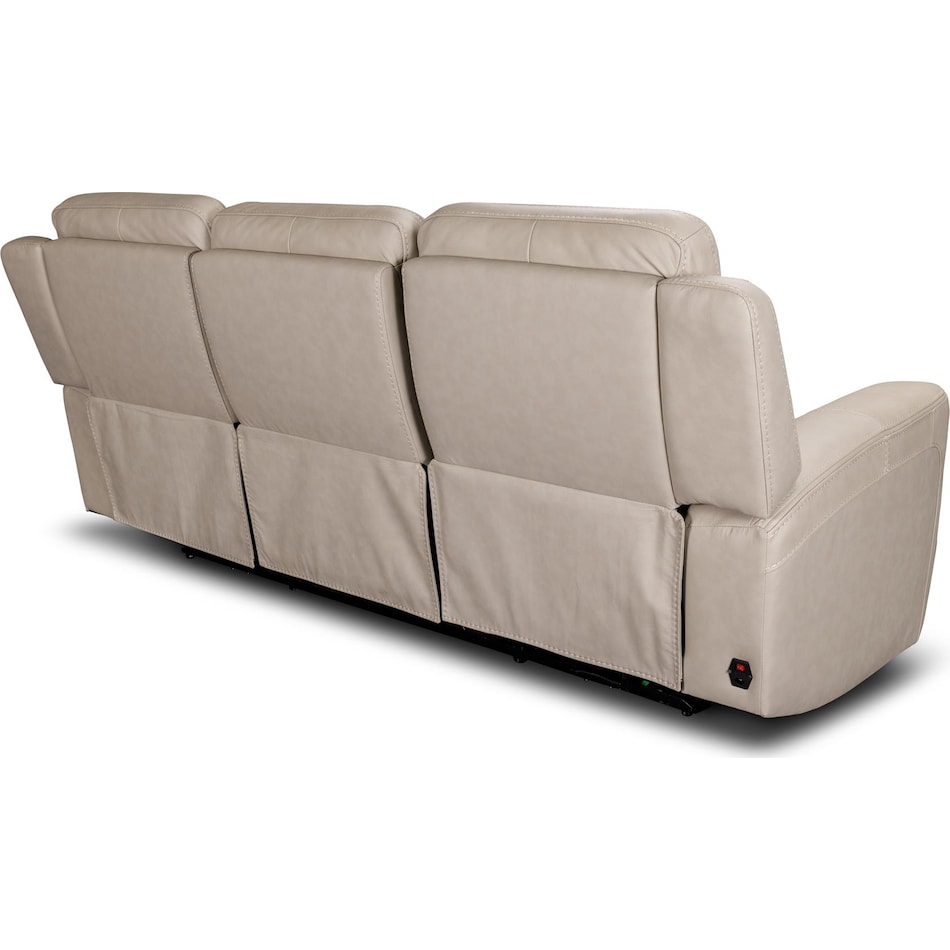 cocoa stone power leather reclining sofa   