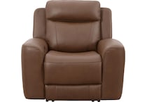 cocoa umber power leather recliner   