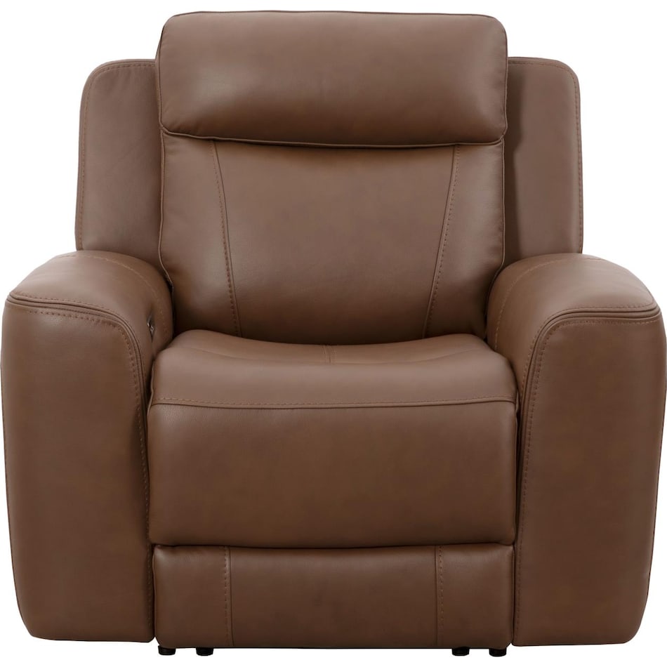 cocoa umber power leather recliner   