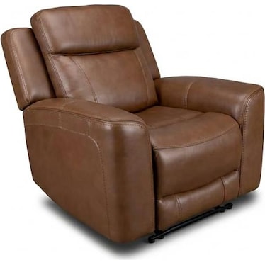 COCOA LEATHER POWER RECLINER