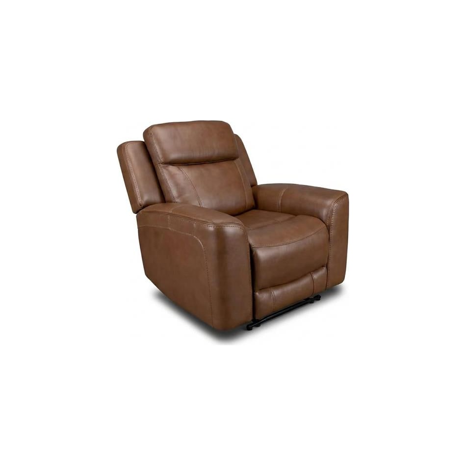 cocoa umber power leather recliner   