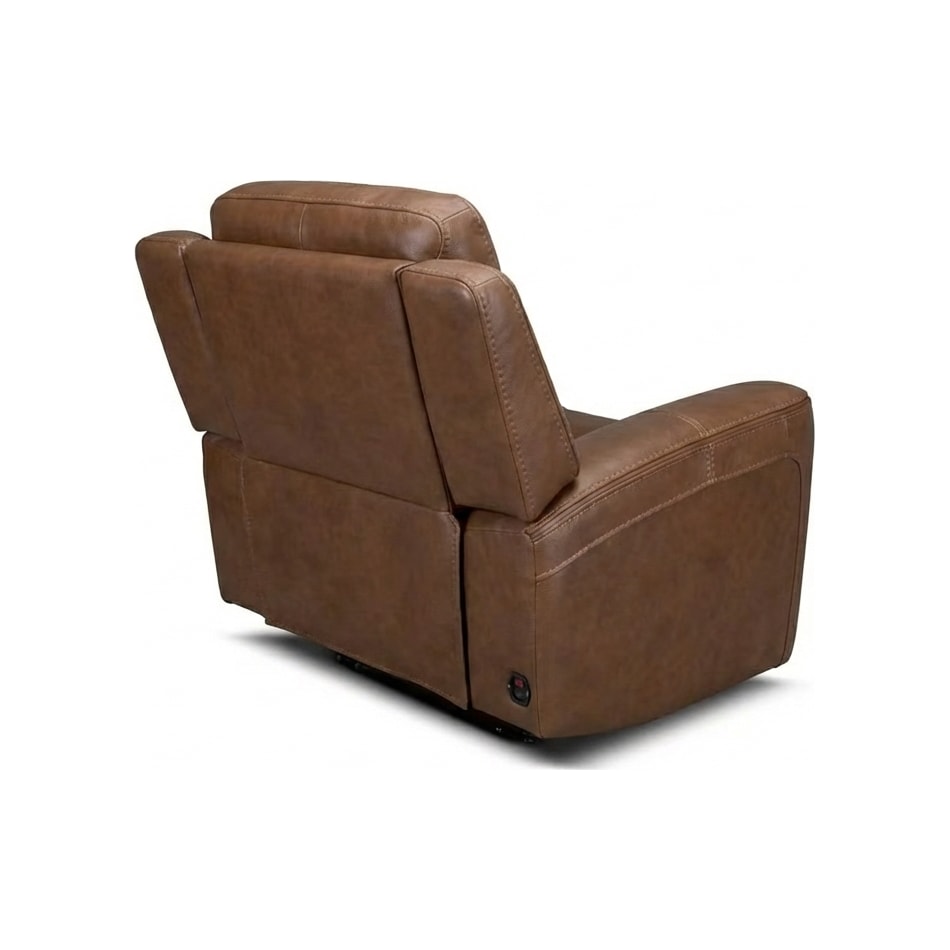 cocoa umber power leather recliner   