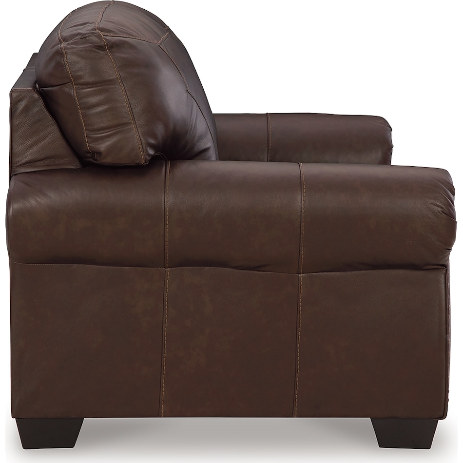 colleton dark brown leather loveseat   