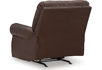 colleton dark brown leather rocker recliner   