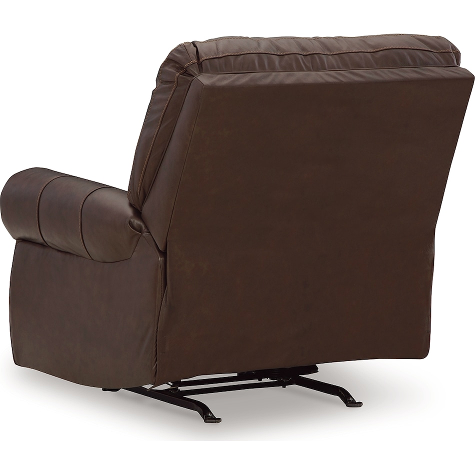 colleton dark brown leather rocker recliner   