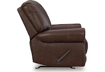 colleton dark brown leather rocker recliner   