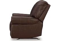 colleton dark brown leather rocker recliner   