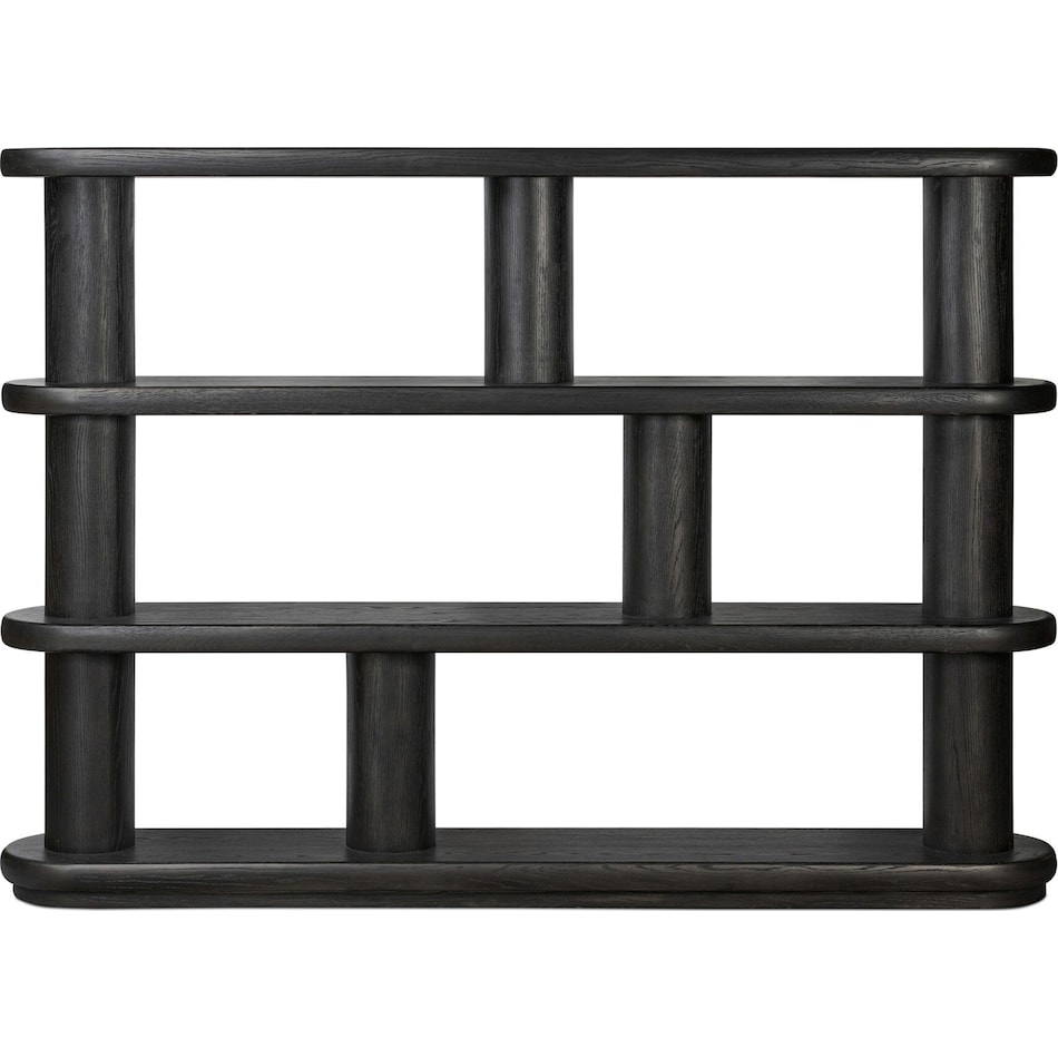 colt ebony oak veneer accent bookcase   