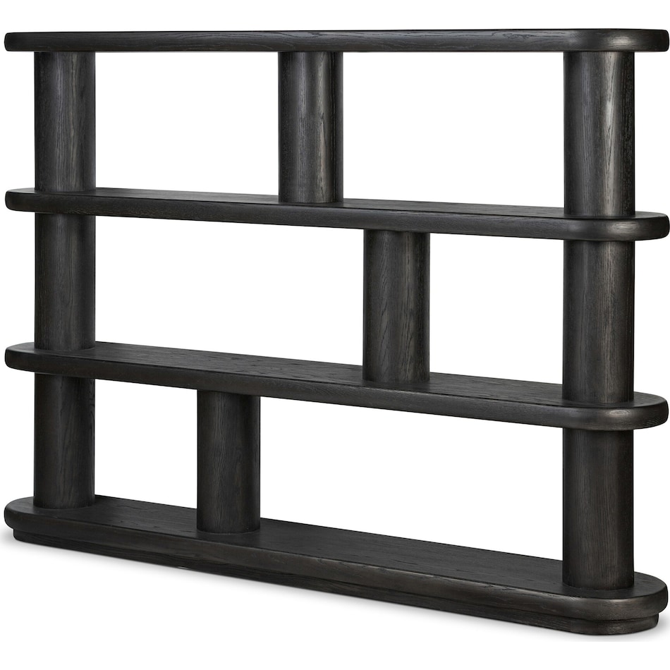 colt ebony oak veneer accent bookcase   