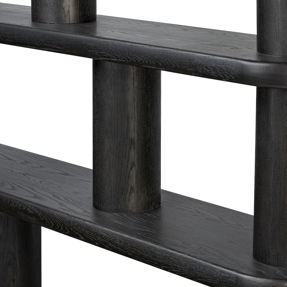 colt ebony oak veneer accent bookcase   