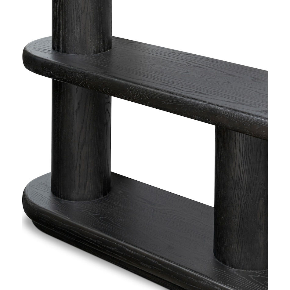 colt ebony oak veneer accent bookcase   