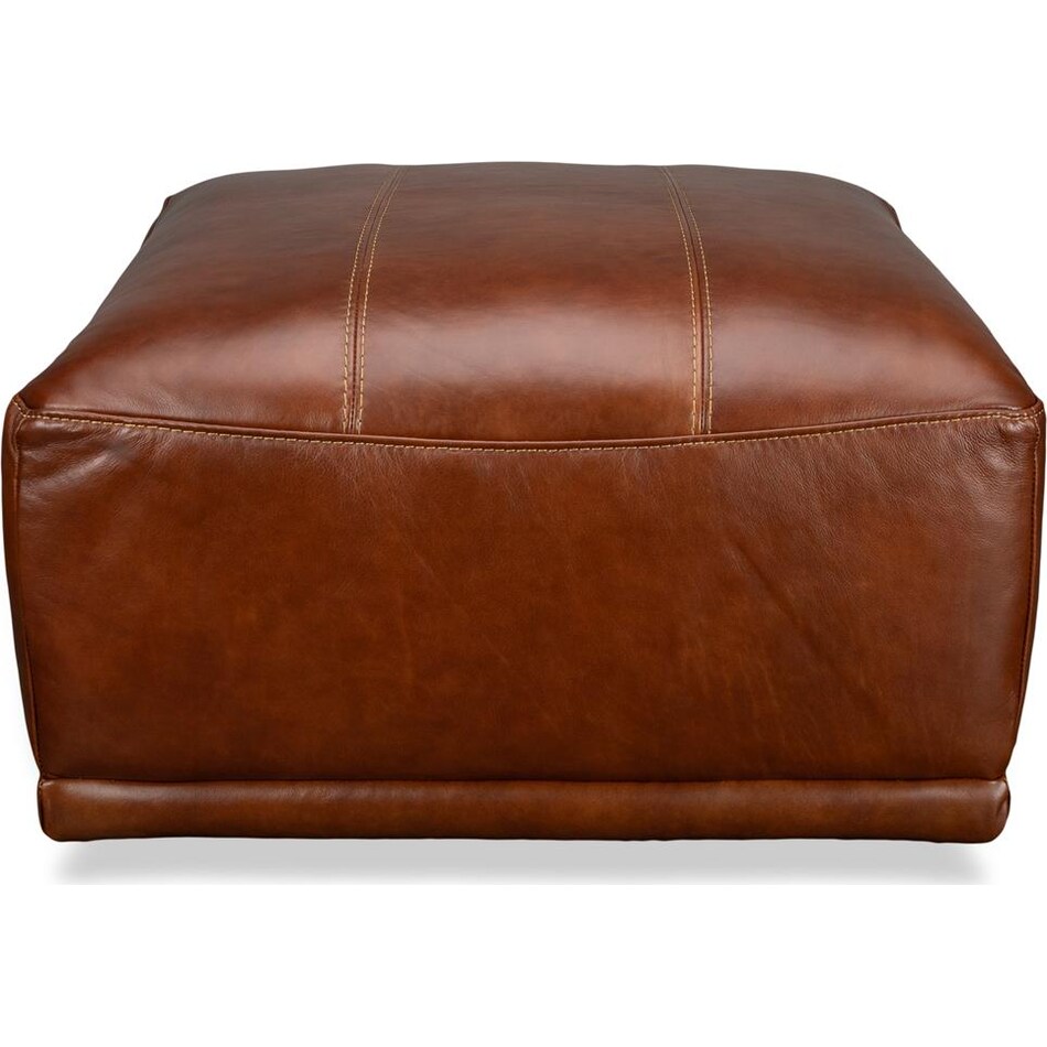 colton leather ottoman   