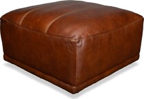 colton leather ottoman   