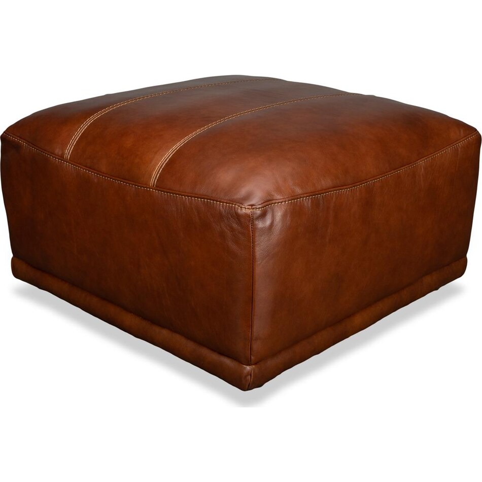 colton leather ottoman   