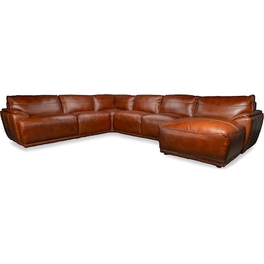 COLTON 6-PC LEATHER SECTIONAL