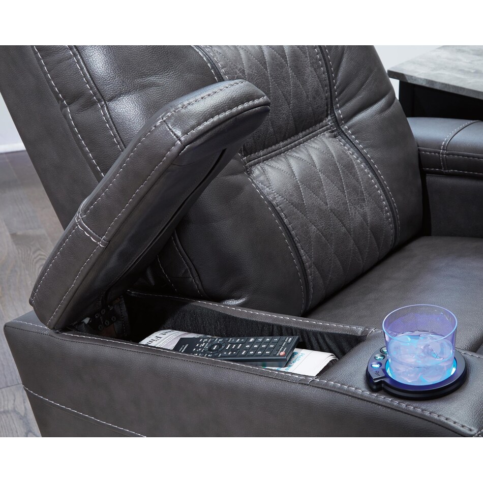 composer gray power rocker recliner   