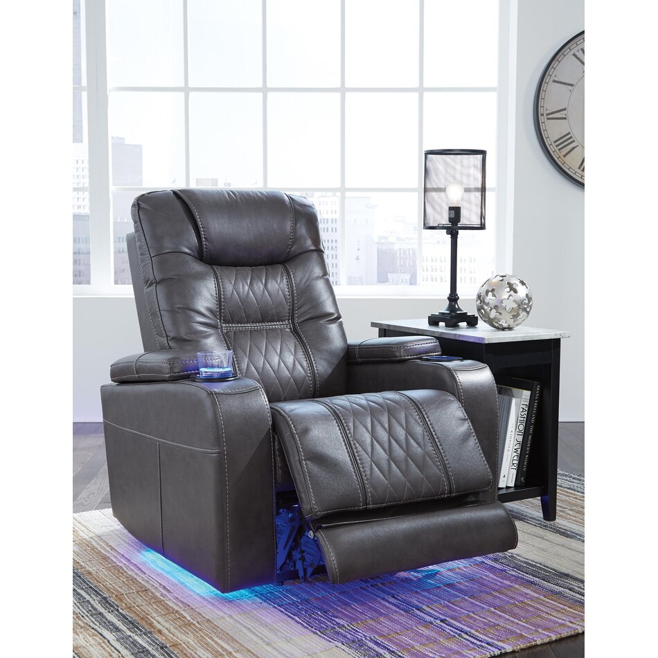 composer gray power rocker recliner   