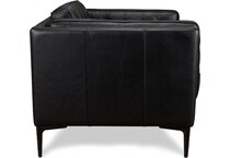 conner black leather chair   