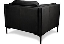 conner black leather chair   