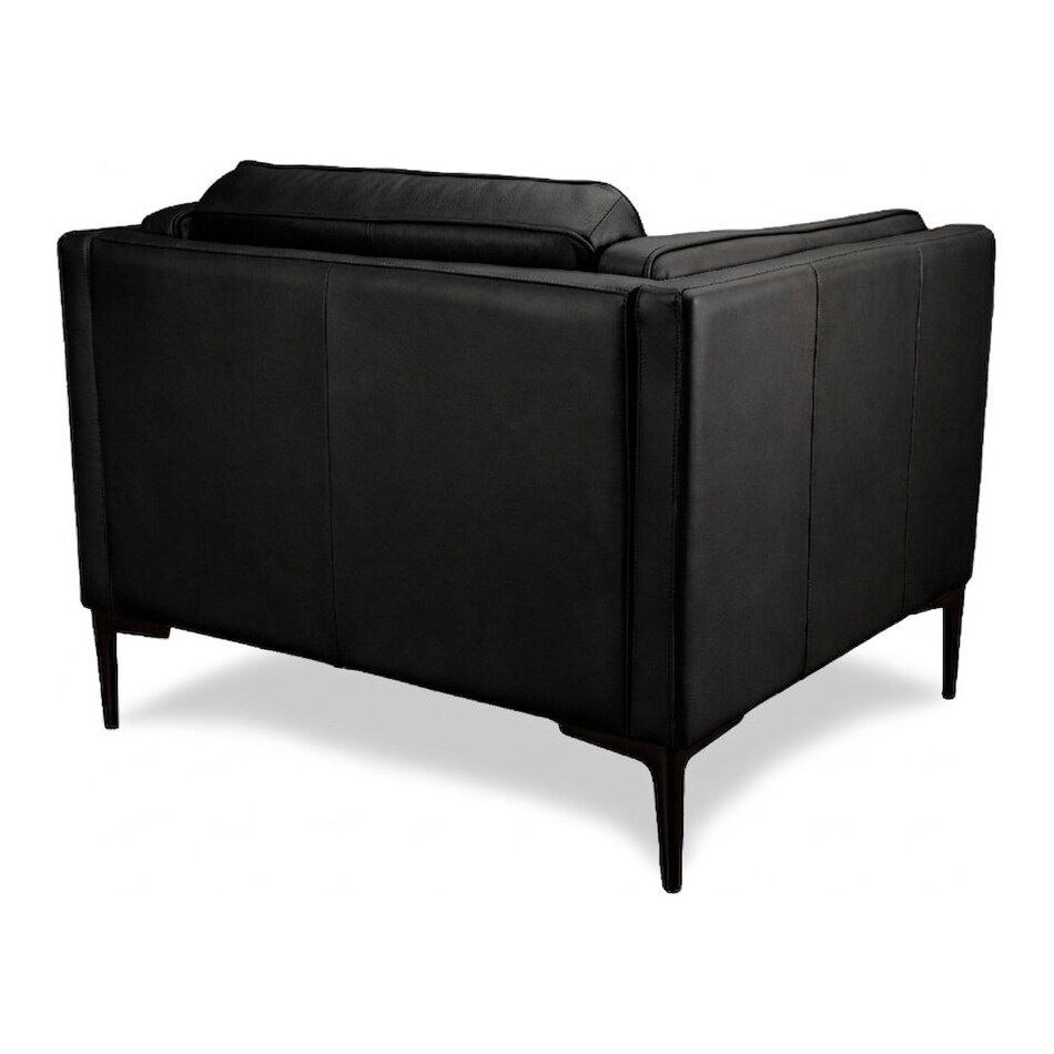 conner black leather chair   