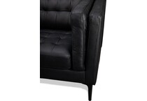 conner black leather chair   