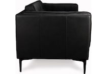 conner black leather loveseat   
