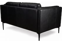 conner black leather loveseat   