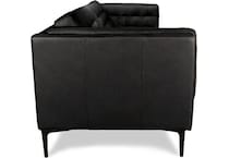 conner black leather sofa   