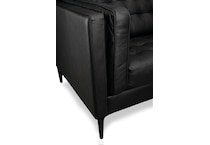 conner black leather sofa   