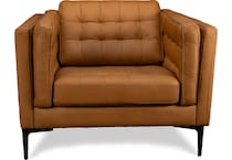 conner brown leather chair   