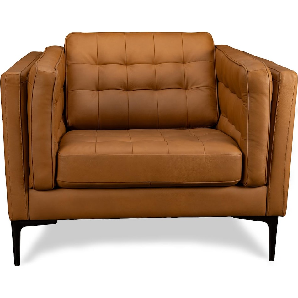 conner brown leather chair   