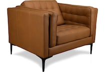 conner brown leather chair   