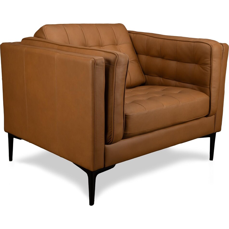 conner brown leather chair   