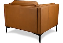 conner brown leather chair   