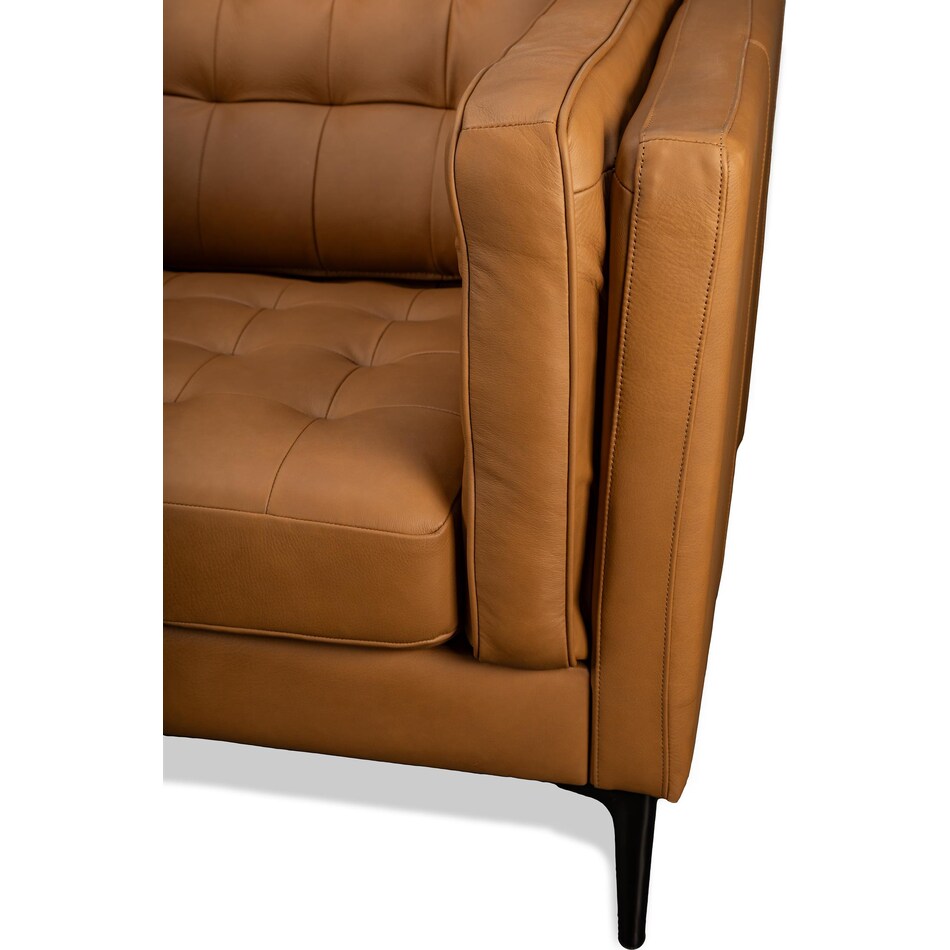 conner brown leather chair   