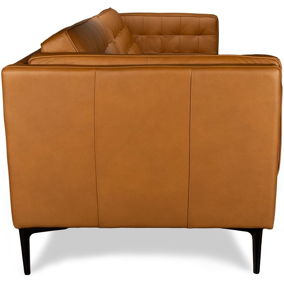 conner brown leather sofa   