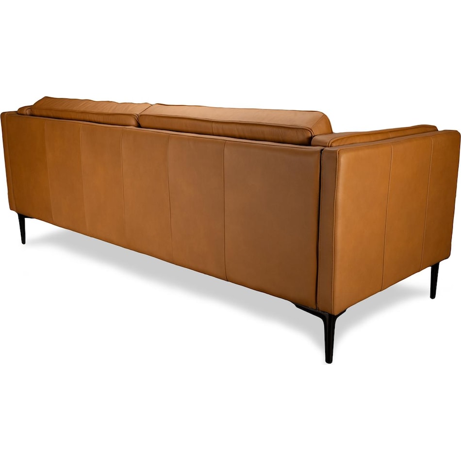 conner brown leather sofa   