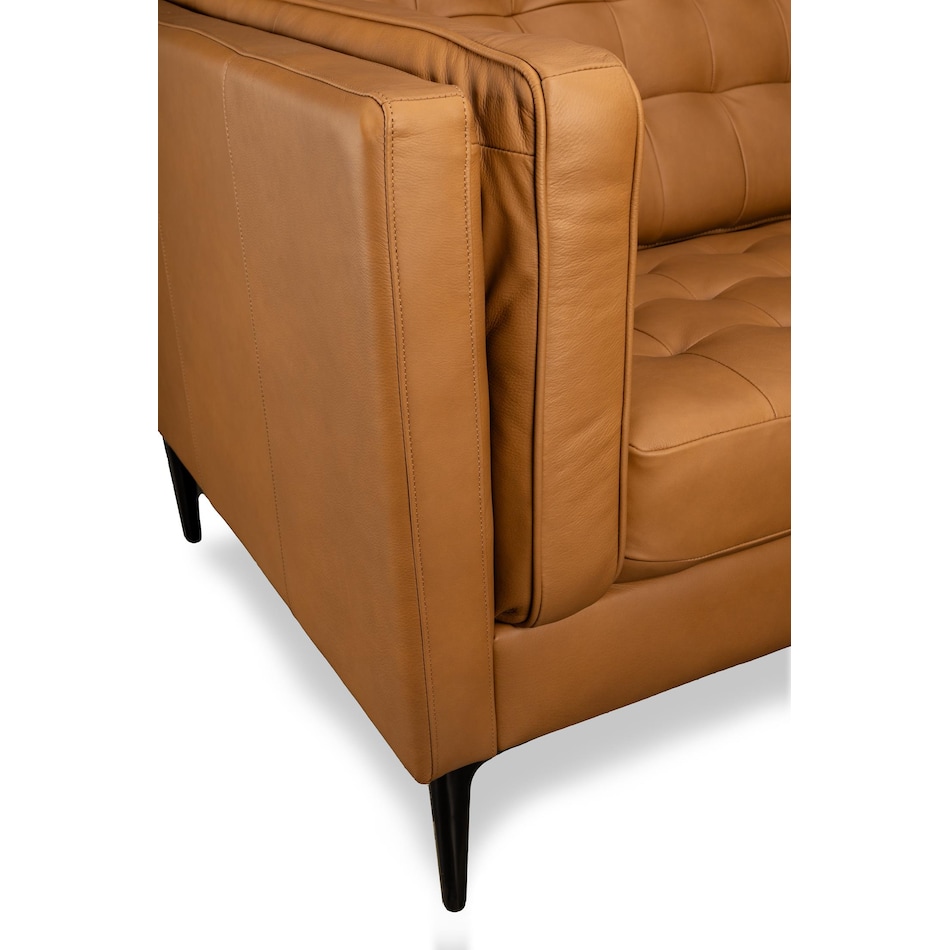 conner brown leather sofa   