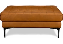 conner leather ottoman   