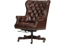 conrad burnished umber desk chair   