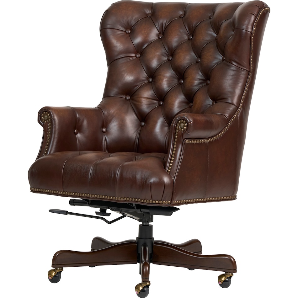 conrad burnished umber desk chair   