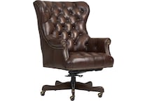 conrad burnished umber desk chair   