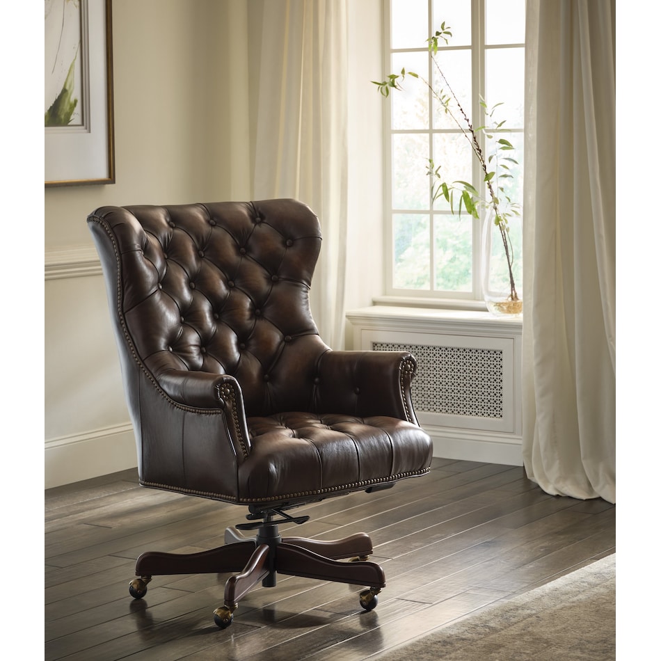 conrad burnished umber desk chair   