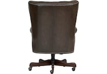 conrad burnished walnut desk chair   