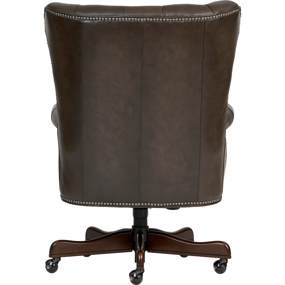conrad burnished walnut desk chair   