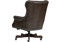 conrad burnished walnut desk chair   
