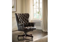 conrad burnished walnut desk chair   