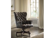 conrad burnished walnut desk chair   